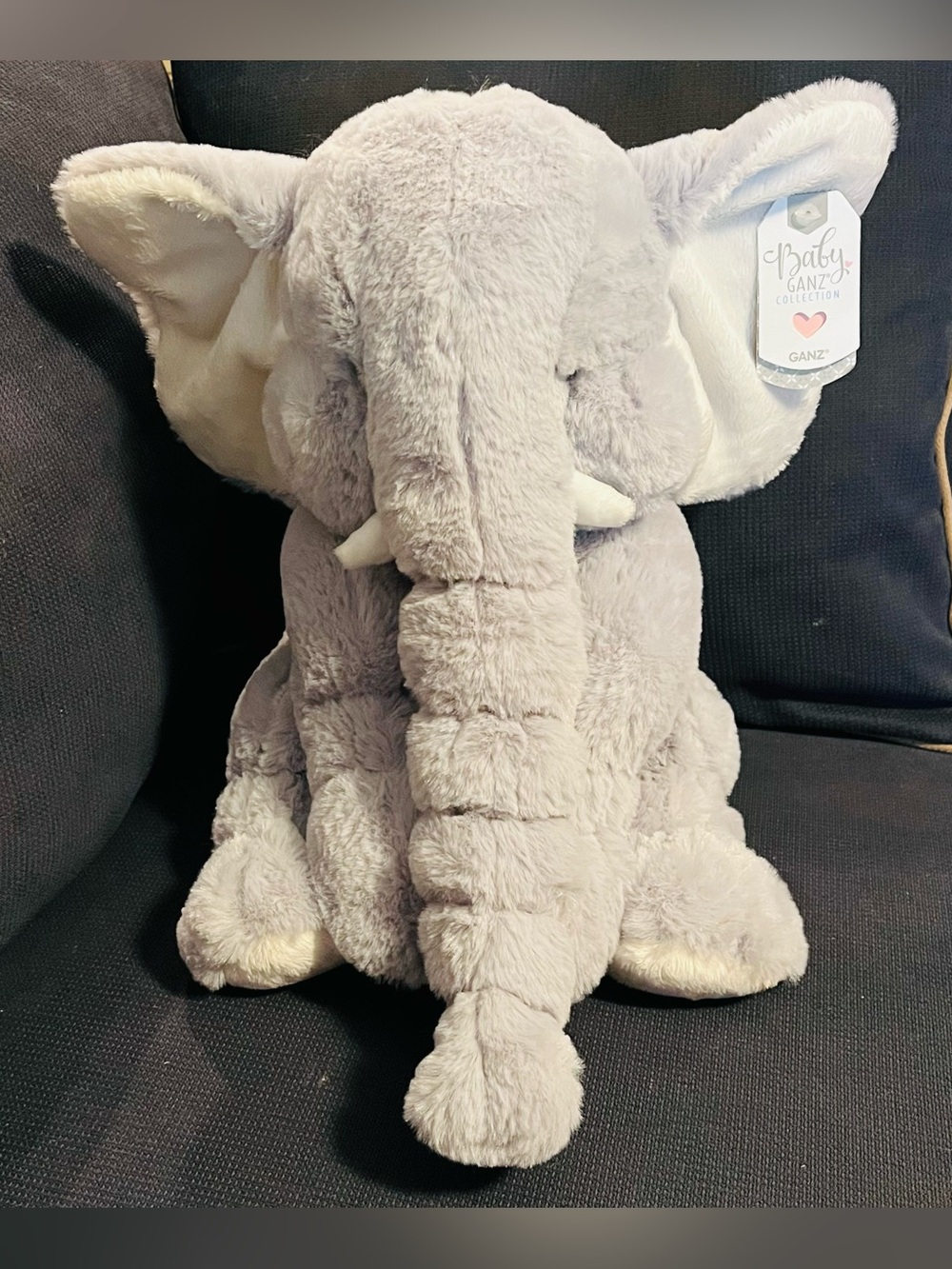 Baby Ganz Collection BG4006 Jellybean Elephant Gray Plush Stuffed Animal Lovey
